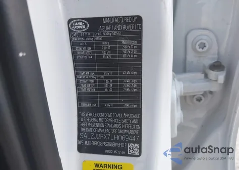 2020 Land Rover Range Rover Evoque S from USA, damaged, VIN SALZJ2FX7LH069447